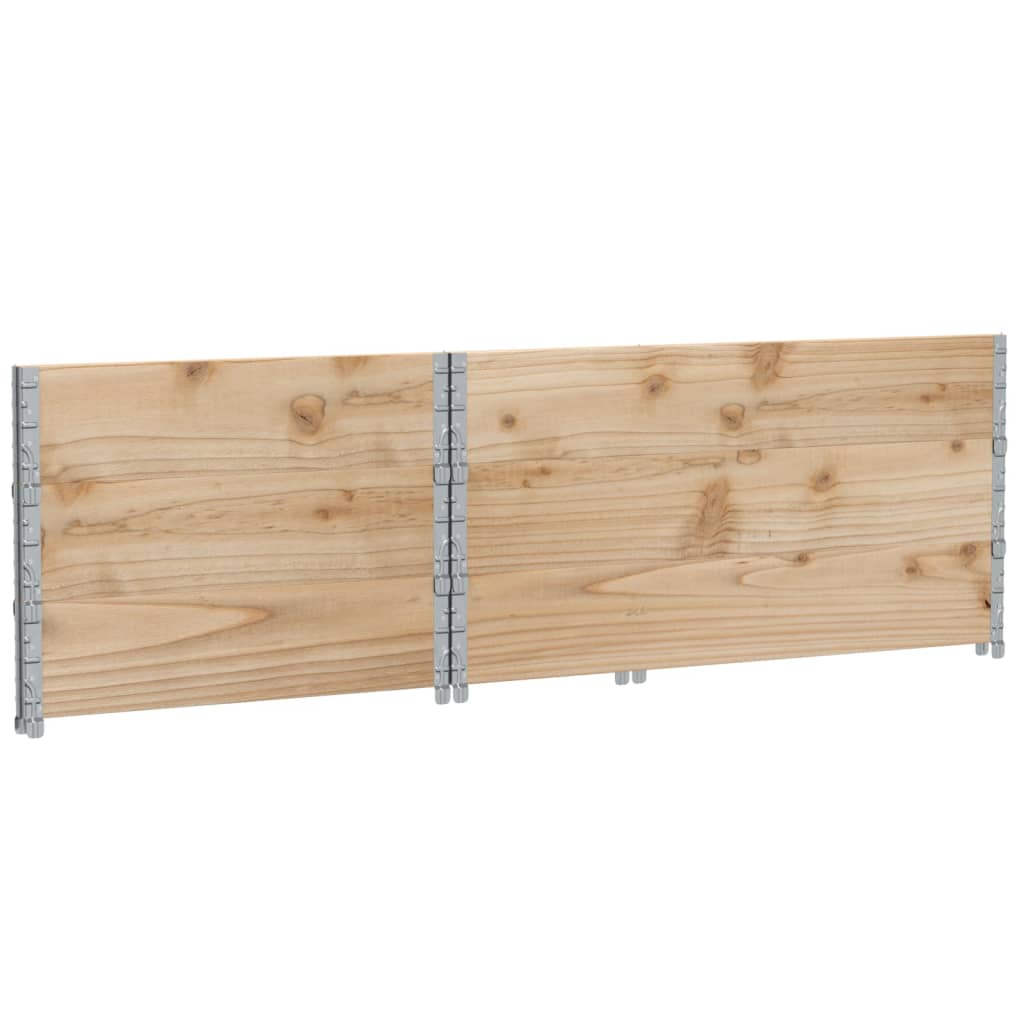 Paretali per Pallet 3 pz 120x80 cm in Legno Massello di Pino | homemem39