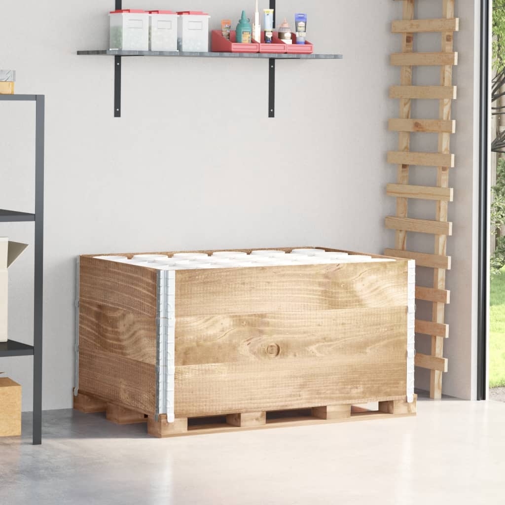 Paretali per Pallet 3 pz 120x80 cm in Legno Massello di Pino | homemem39