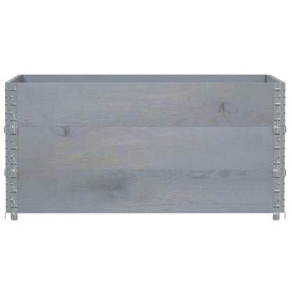 Paretali per Pallet 3pz Grigi 120x80cm Legno Massello di Pino | homemem39