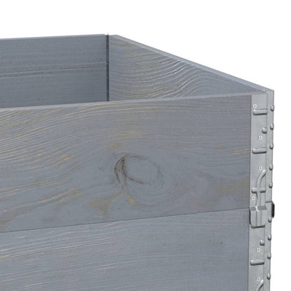 Paretali per Pallet 3pz Grigi 120x80cm Legno Massello di Pino | homemem39