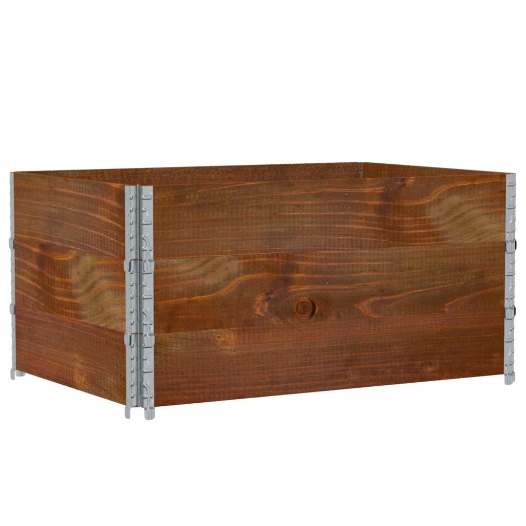 Paretali per Pallet 3pz Marroni 120x80cm Legno Massello di Pino | homemem39