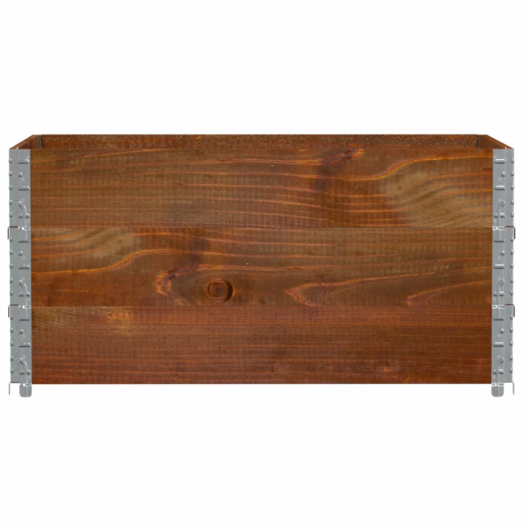 Paretali per Pallet 3pz Marroni 120x80cm Legno Massello di Pino | homemem39