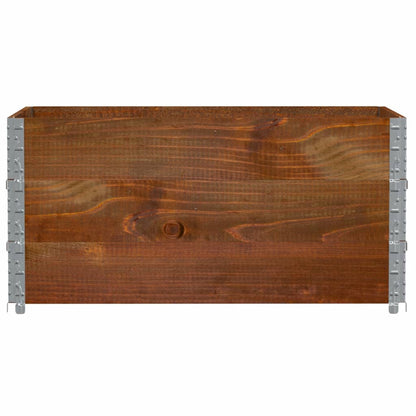 Paretali per Pallet 3pz Marroni 120x80cm Legno Massello di Pino | homemem39