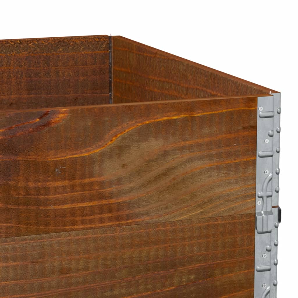 Paretali per Pallet 3pz Marroni 120x80cm Legno Massello di Pino | homemem39