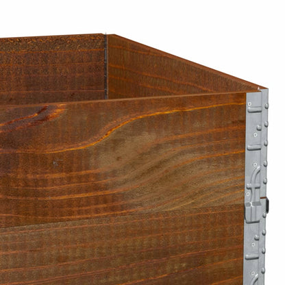 Paretali per Pallet 3pz Marroni 120x80cm Legno Massello di Pino | homemem39