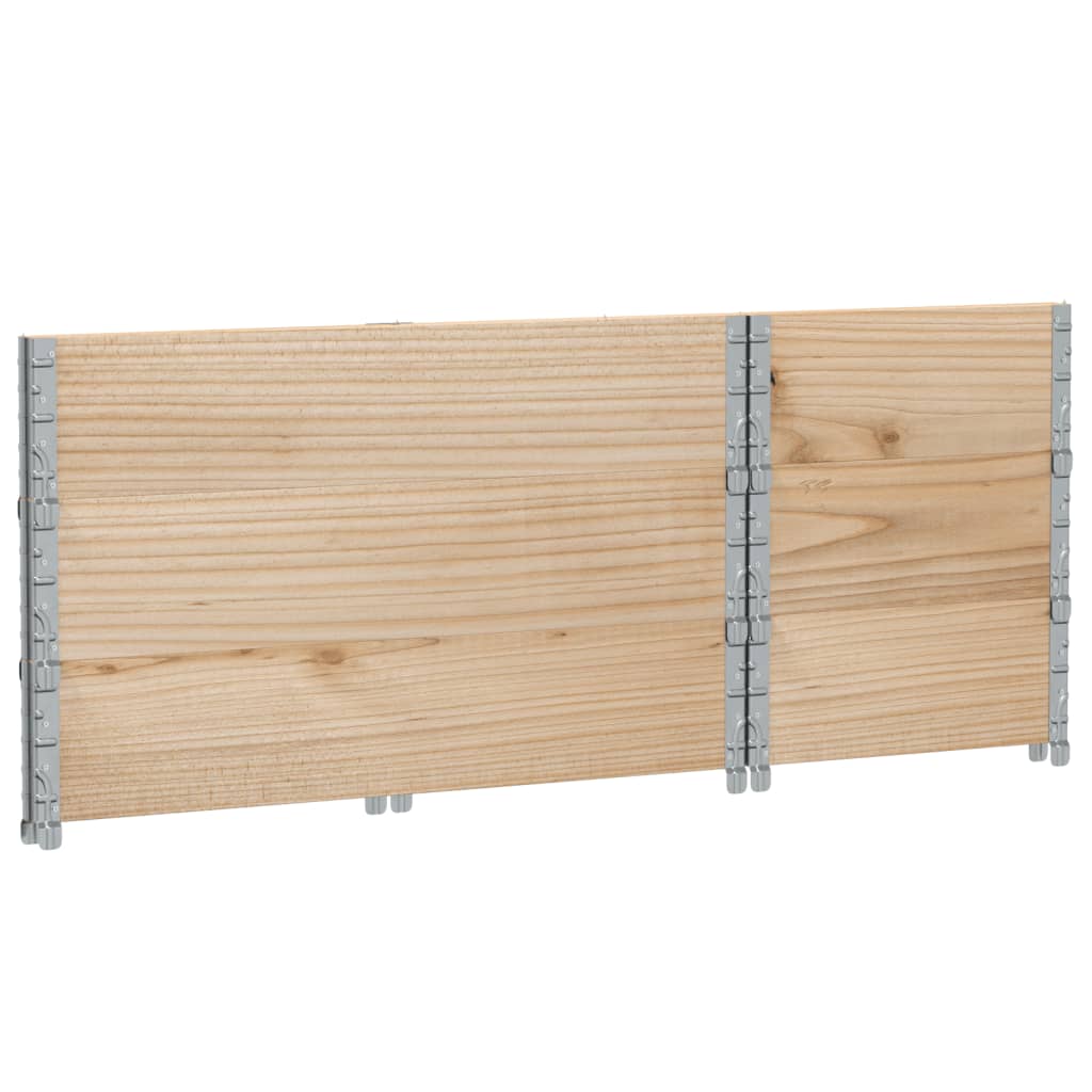 Paretali per Pallet 3 pz 100x50 cm in Legno Massello di Pino | homemem39