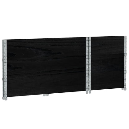 Paretali per Pallet 3 pz Neri 100x50cm Legno Massello di Pino | homemem39