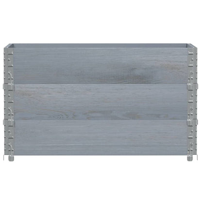 Paretali per Pallet 3pz Grigi 100x50cm Legno Massello di Pino | homemem39