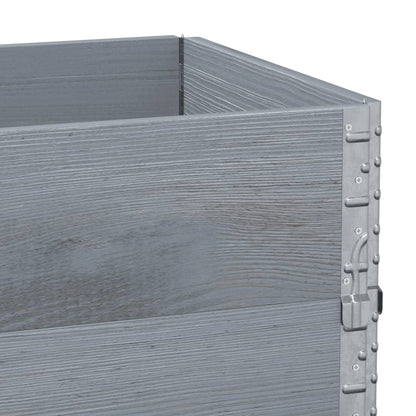 Paretali per Pallet 3pz Grigi 100x50cm Legno Massello di Pino | homemem39