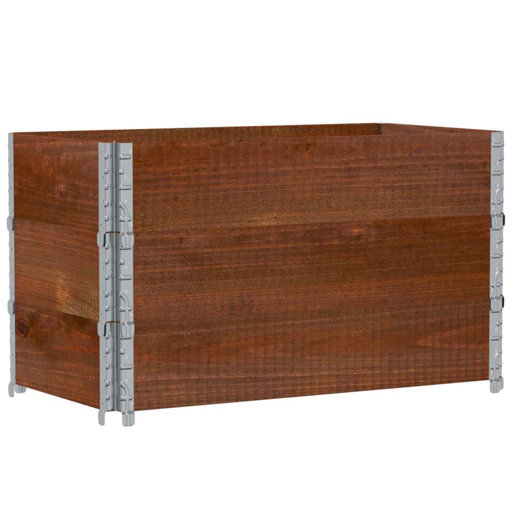 Paretali per Pallet 3pz Marroni 100x50cm Legno Massello di Pino | homemem39