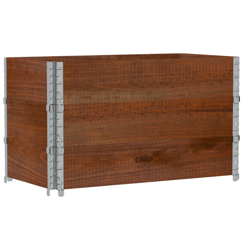 Paretali per Pallet 3pz Marroni 100x50cm Legno Massello di Pino | homemem39
