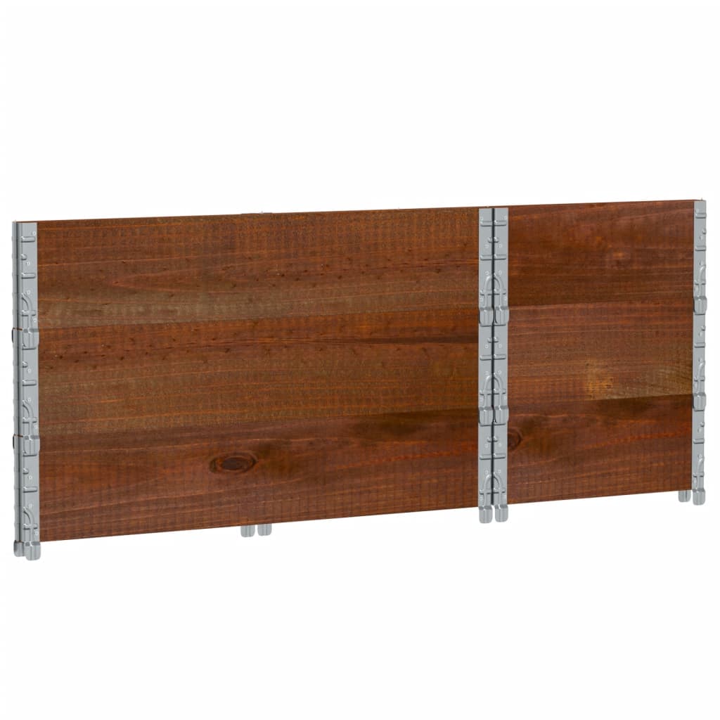 Paretali per Pallet 3pz Marroni 100x50cm Legno Massello di Pino | homemem39