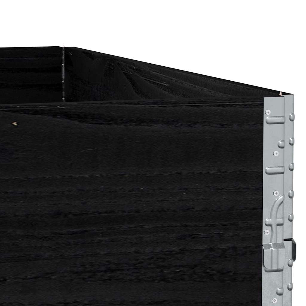 Paretali per Pallet 3 pz Neri 100x100cm Legno Massello di Pino | homemem39