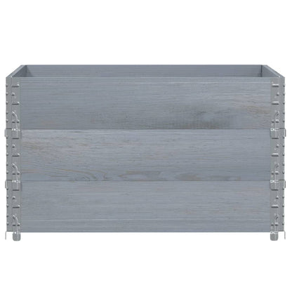 Paretali per Pallet 3pz Grigi 100x100cm Legno Massello di Pino | homemem39
