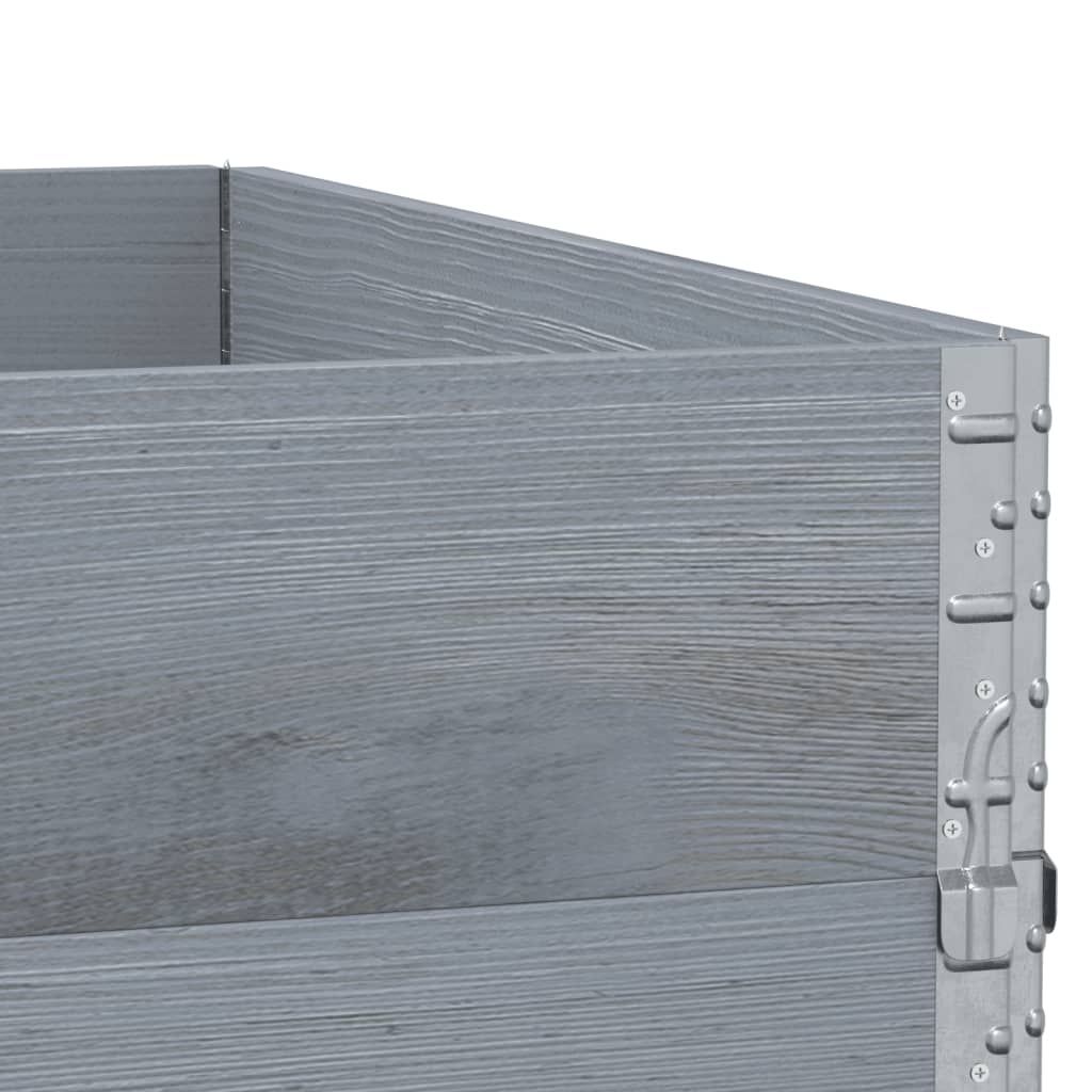 Paretali per Pallet 3pz Grigi 100x100cm Legno Massello di Pino | homemem39