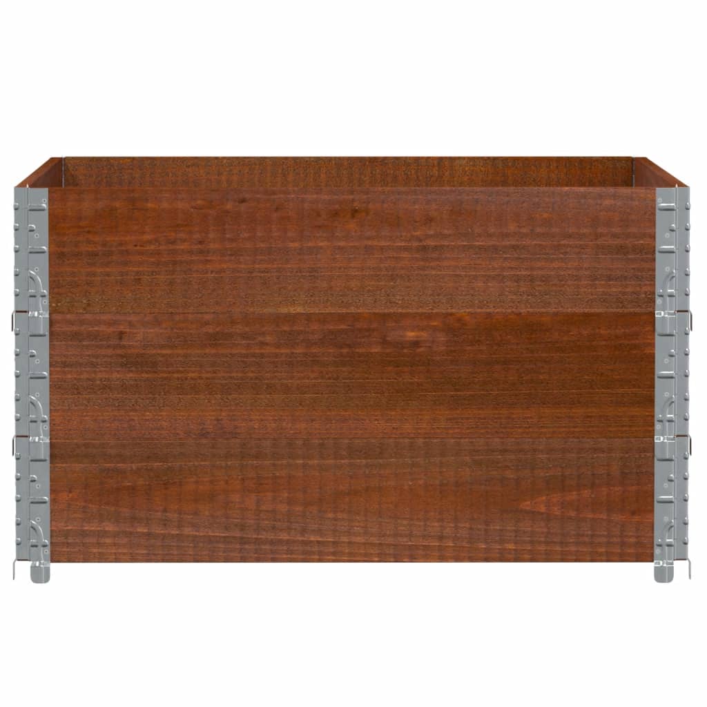 Paretali per Pallet 3pz Marroni 100x100cm Legno Massello Pino | homemem39