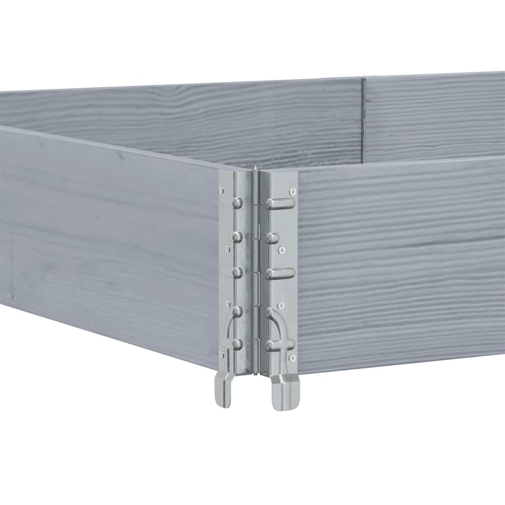 Paretali per Pallet 3pz Grigi 150x100cm Legno Massello di Pino | homemem39