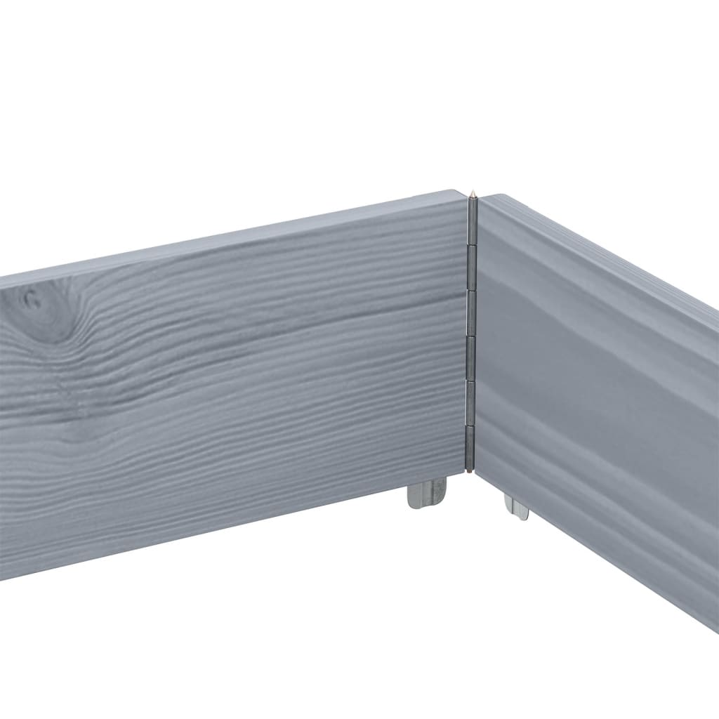 Paretali per Pallet 3pz Grigi 150x100cm Legno Massello di Pino | homemem39