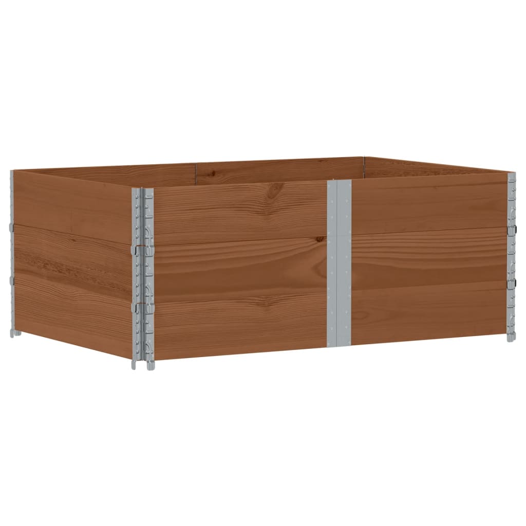 Paretali per Pallet 3pz Marroni 150x100cm Legno Massello Pino | homemem39