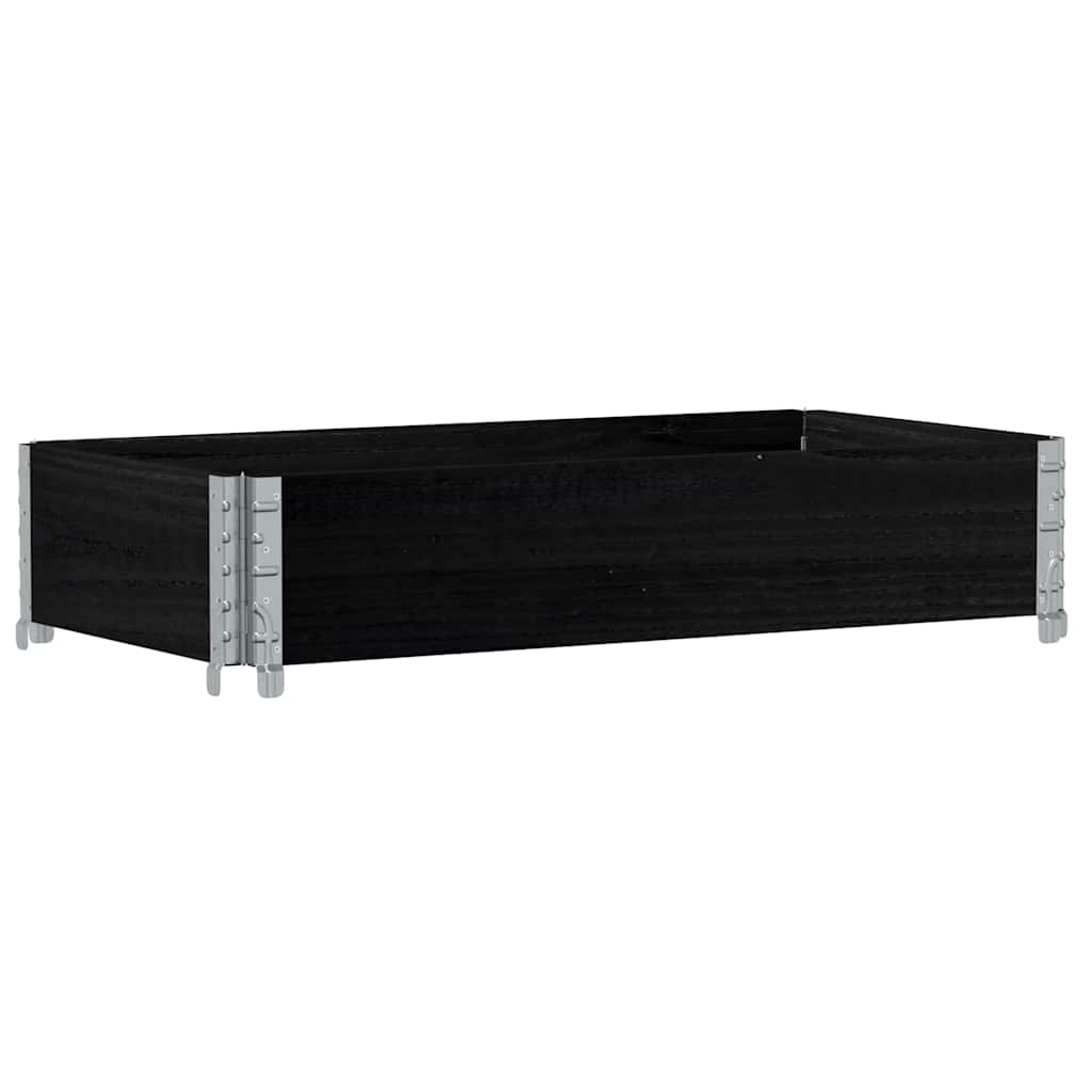 Fioriera da Giardino Nera 100x50 cm in Legno Massello di Pino | homemem39