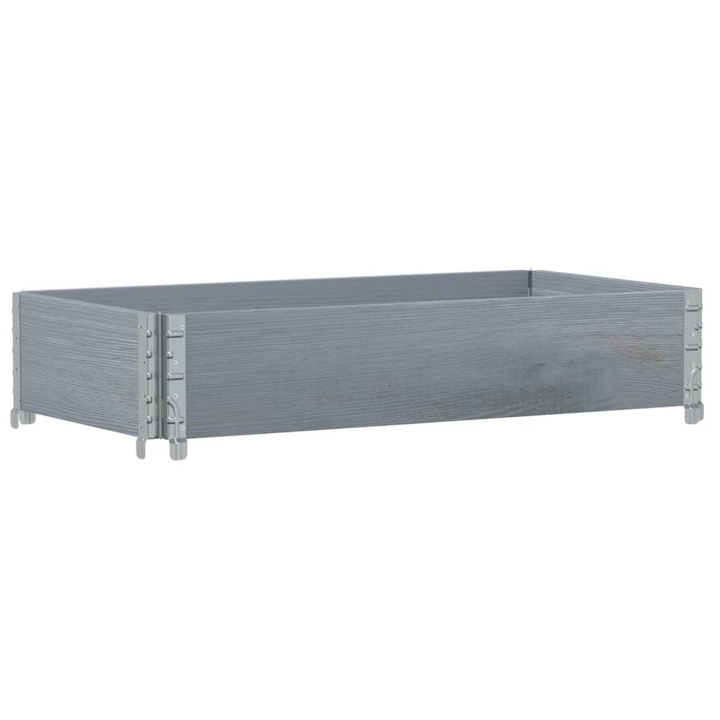 Fioriera da Giardino Grigia 40x40x78 cm Legno Massello di Pino | homemem39