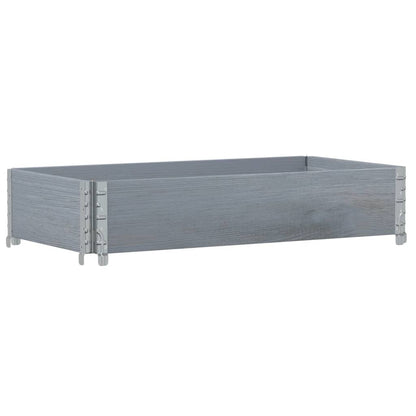 Fioriera da Giardino Grigia 40x40x78 cm Legno Massello di Pino | homemem39