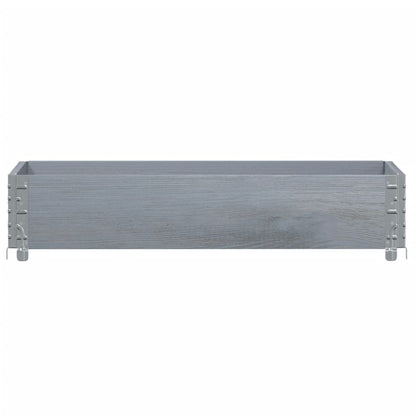 Fioriera da Giardino Grigia 40x40x78 cm Legno Massello di Pino | homemem39