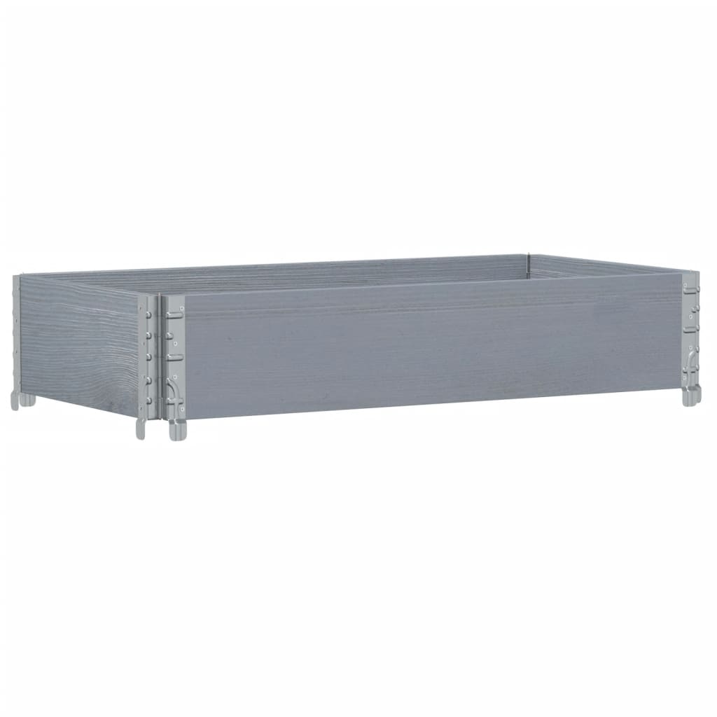 Fioriera da Giardino Grigia 40x40x78 cm Legno Massello di Pino | homemem39