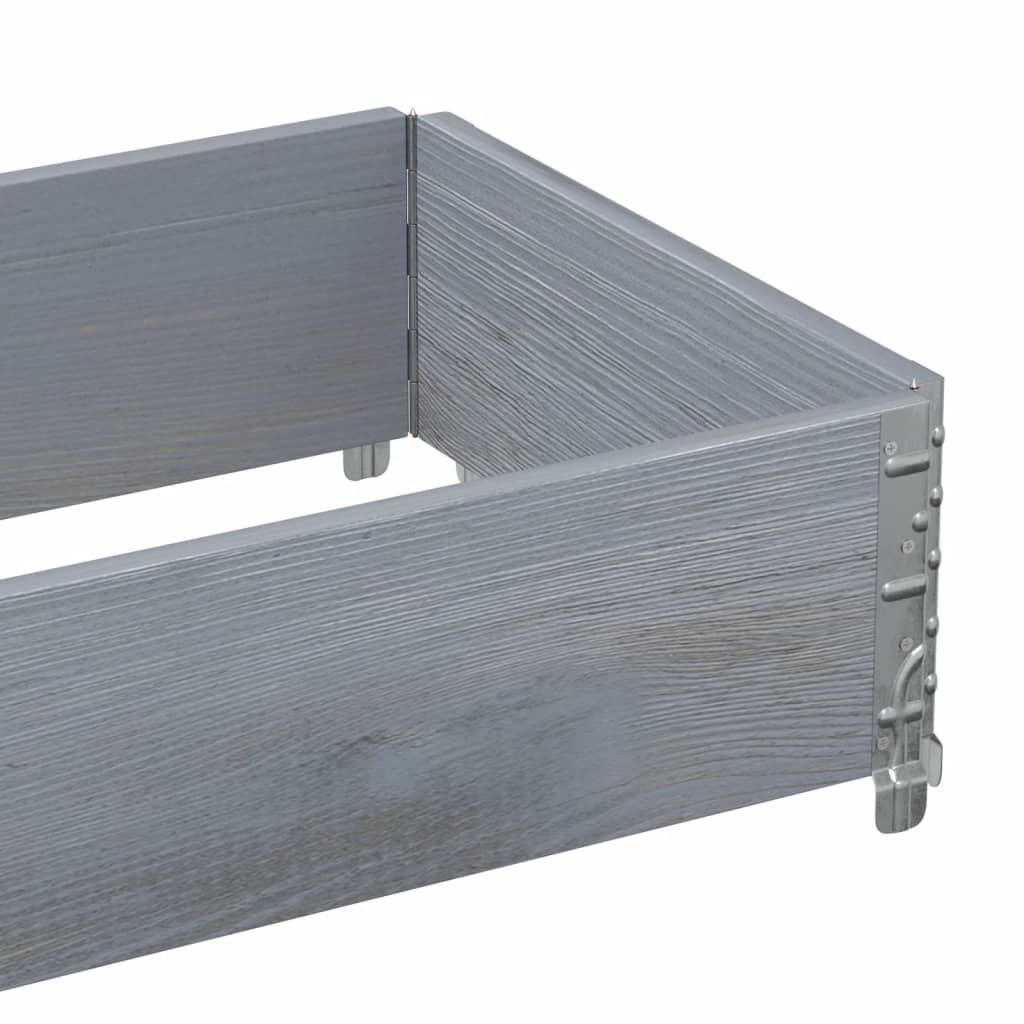Fioriera da Giardino Grigia 40x40x78 cm Legno Massello di Pino | homemem39