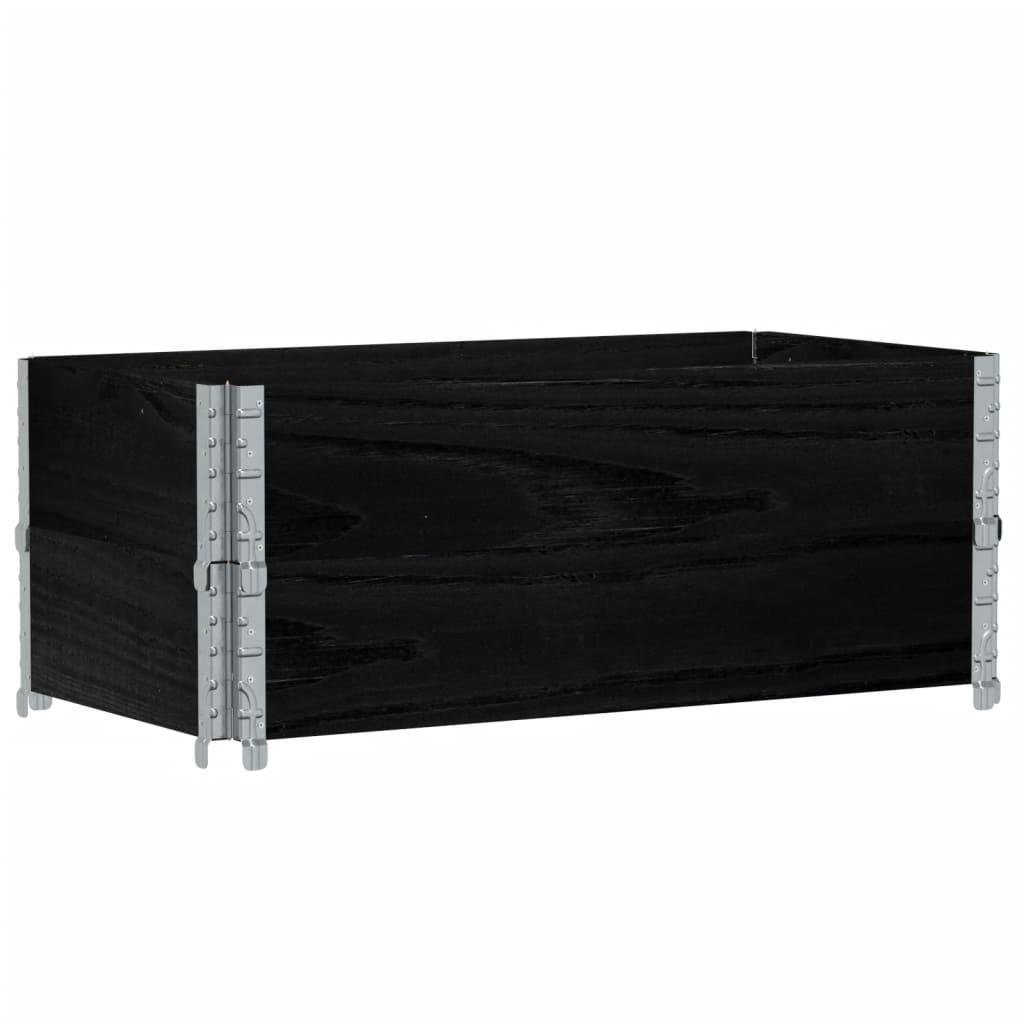Fioriera da Giardino Nera 100x50 cm in Legno Massello di Pino | homemem39