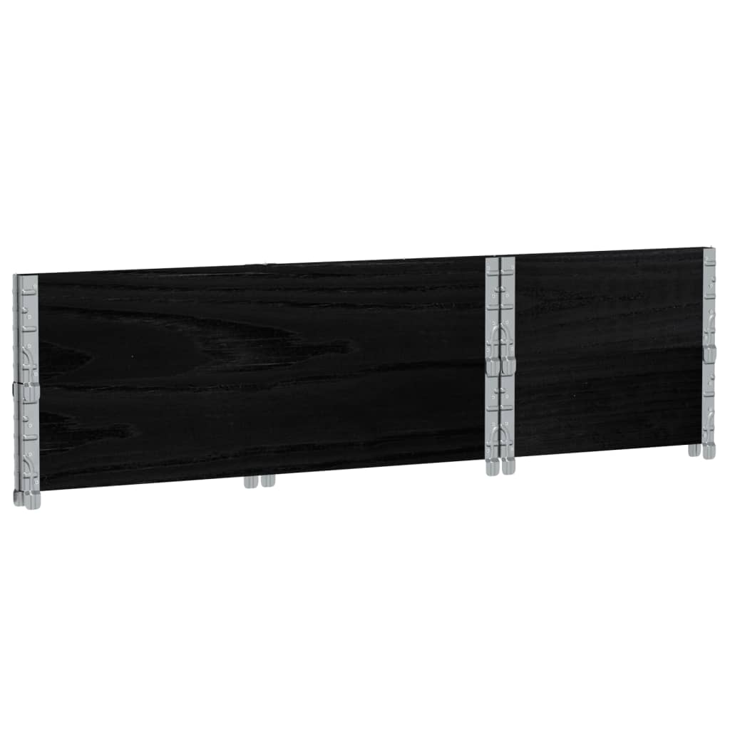 Fioriera da Giardino Nera 100x50 cm in Legno Massello di Pino | homemem39