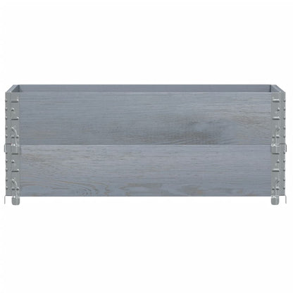 Fioriera da Giardino Grigia 40x40x78 cm Legno Massello di Pino | homemem39