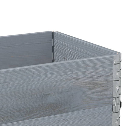 Fioriera da Giardino Grigia 40x40x78 cm Legno Massello di Pino | homemem39
