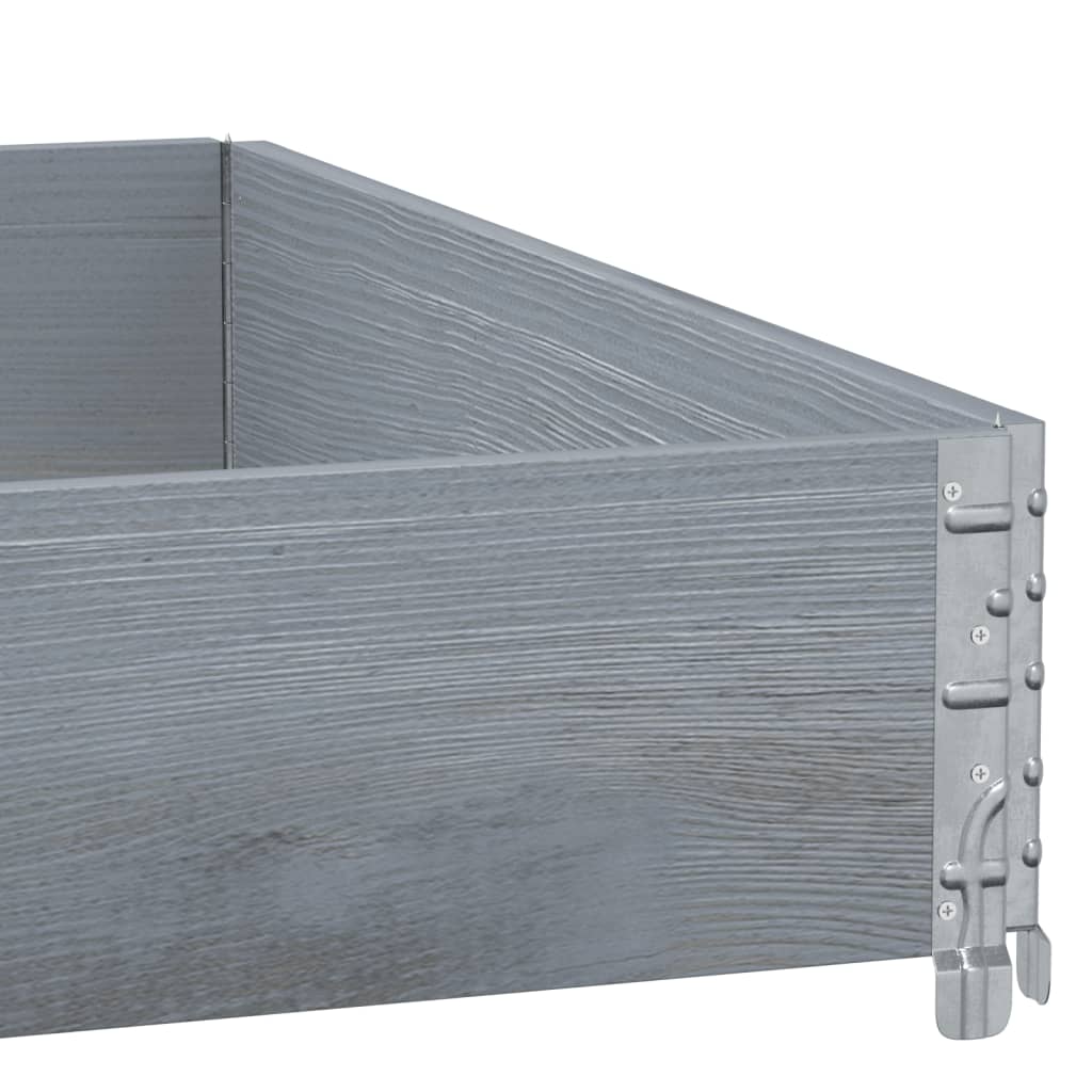 Fioriera da Giardino Grigia 100x100 cm Legno Massello di Pino | homemem39
