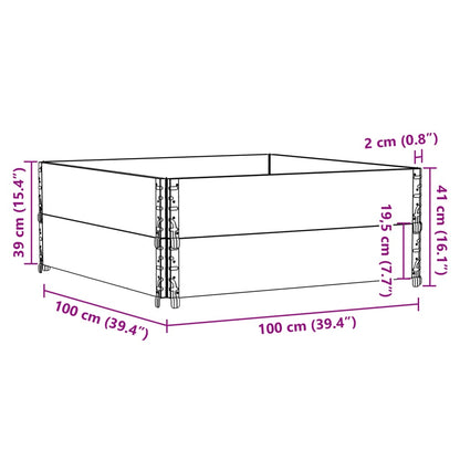 Fioriera da Giardino 100x100 cm in Legno Massello di Pino | homemem39