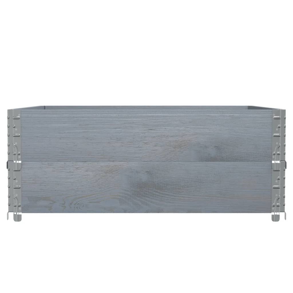 Fioriera da Giardino Grigia 100x100 cm Legno Massello di Pino | homemem39