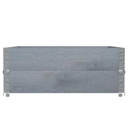 Fioriera da Giardino Grigia 100x100 cm Legno Massello di Pino | homemem39
