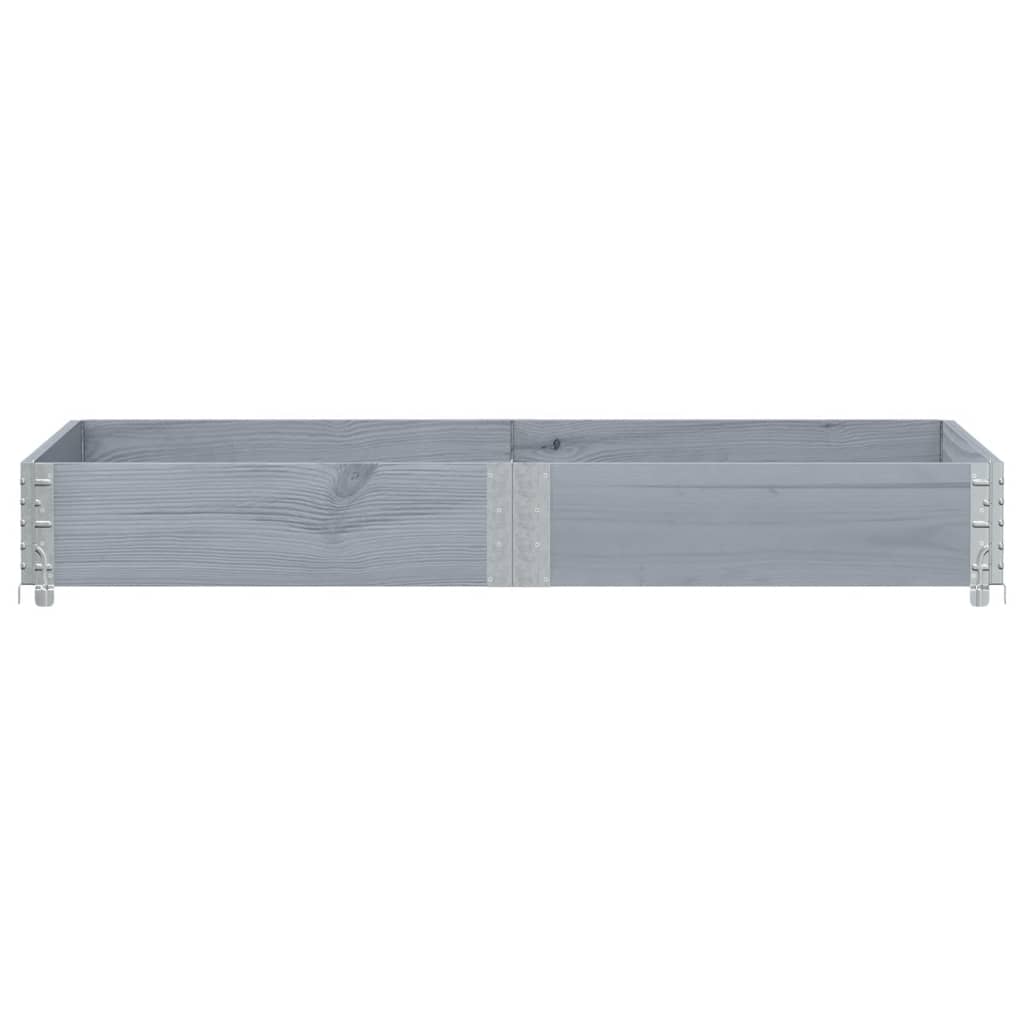 Fioriera da Giardino Grigia 150x50 cm Legno Massello di Pino | homemem39