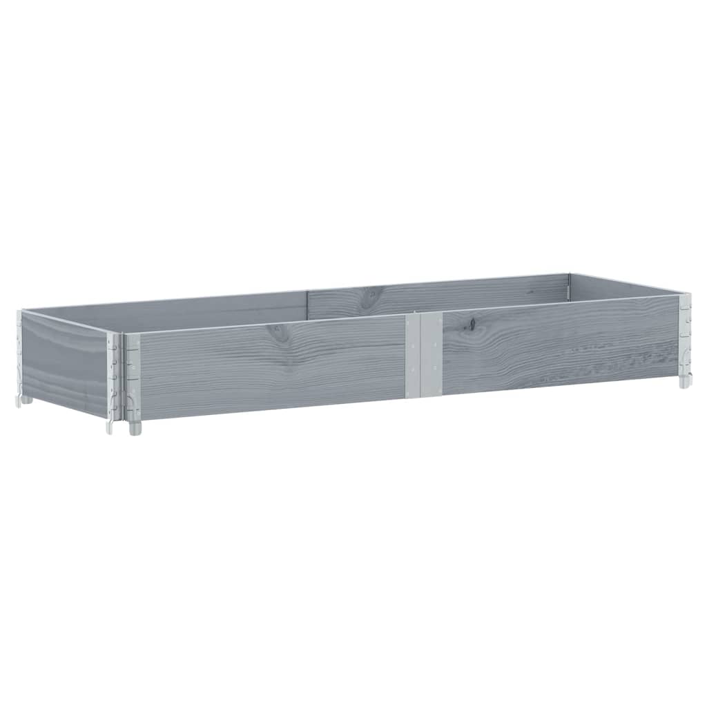 Fioriera da Giardino Grigia 150x50 cm Legno Massello di Pino | homemem39