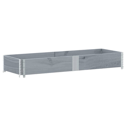Fioriera da Giardino Grigia 150x50 cm Legno Massello di Pino | homemem39