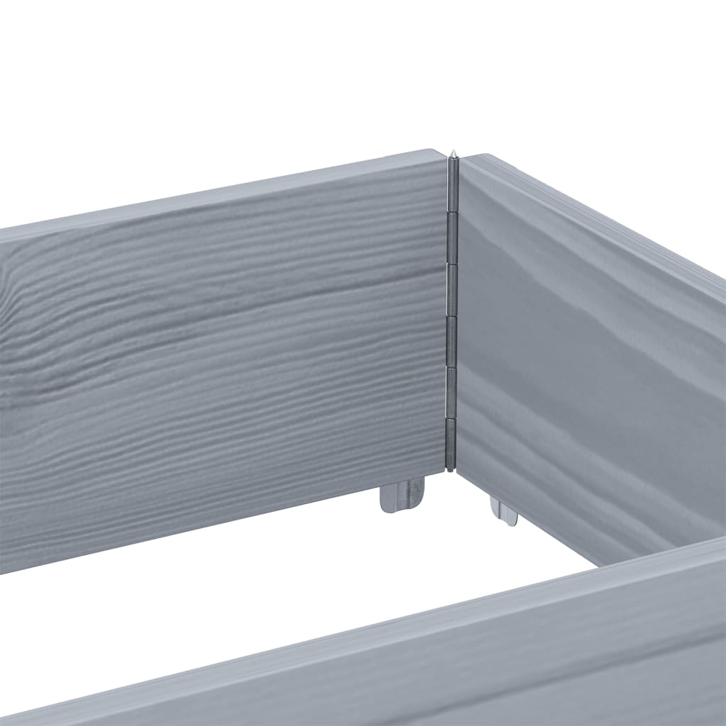 Fioriera da Giardino Grigia 150x50 cm Legno Massello di Pino - homemem39