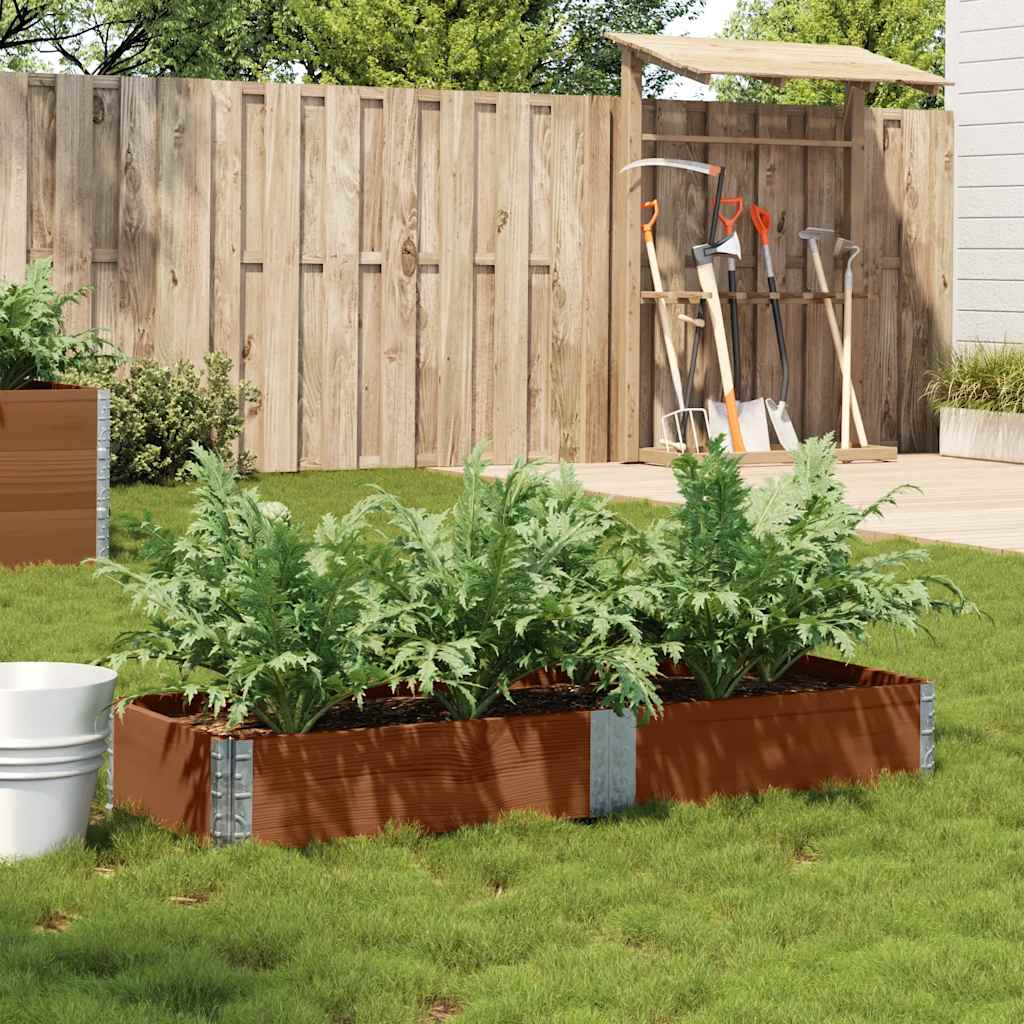 Poggiapiedi da Giardino Marrone 150x50cm Legno Massello di Pino | homemem39
