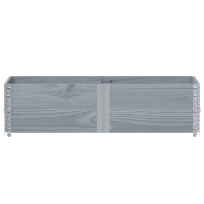 Fioriera da Giardino Grigia 150x50 cm Legno Massello di Pino | homemem39
