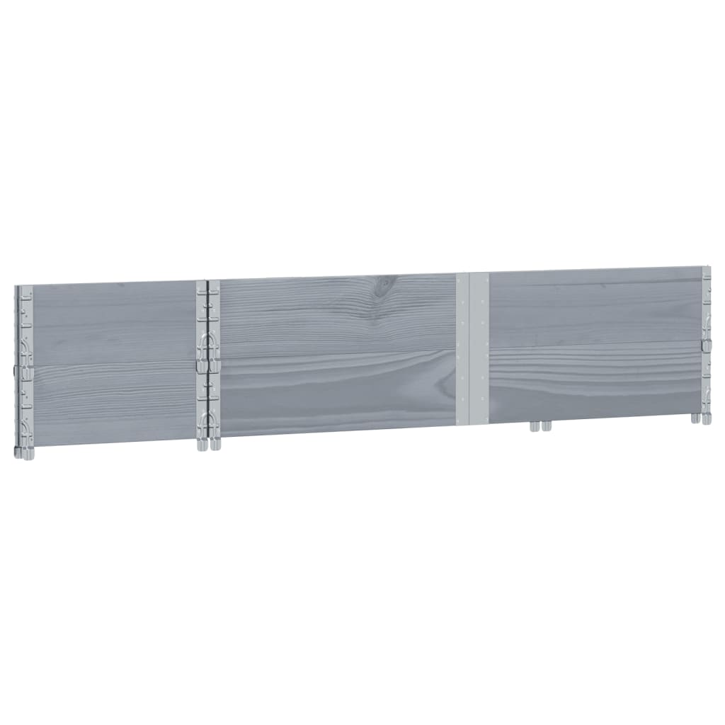 Fioriera da Giardino Grigia 150x50 cm Legno Massello di Pino | homemem39