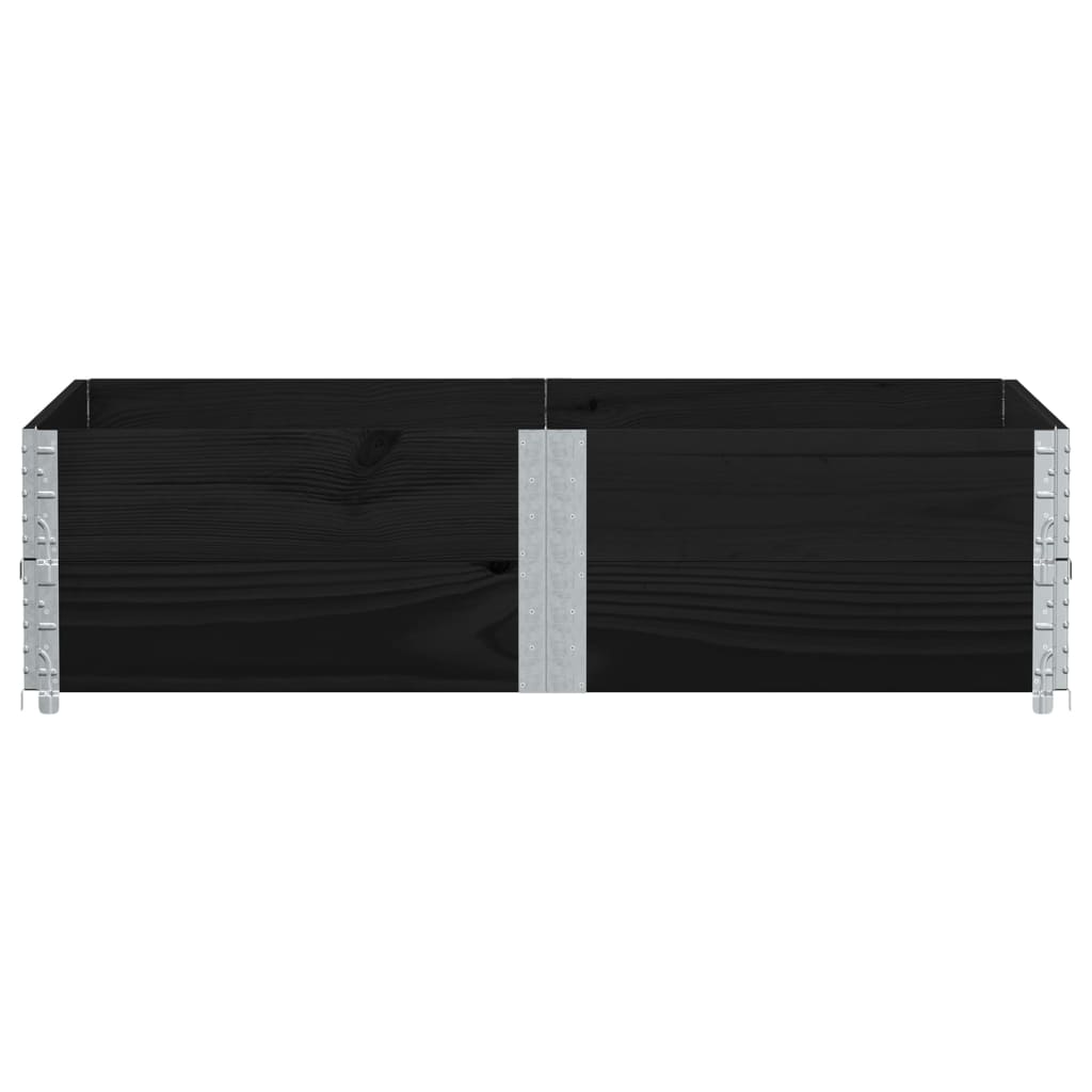 Fioriera da Giardino Nera 150x100 cm in Legno Massello di Pino - homemem39