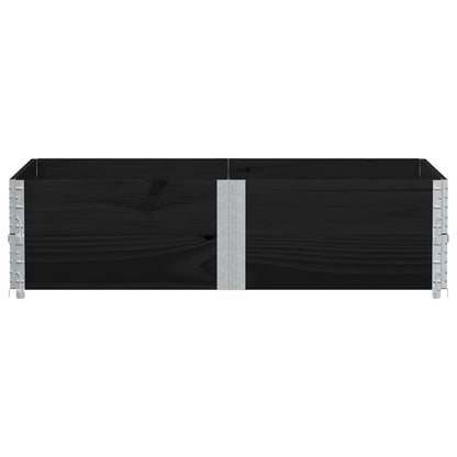 Fioriera da Giardino Nera 150x100 cm in Legno Massello di Pino - homemem39