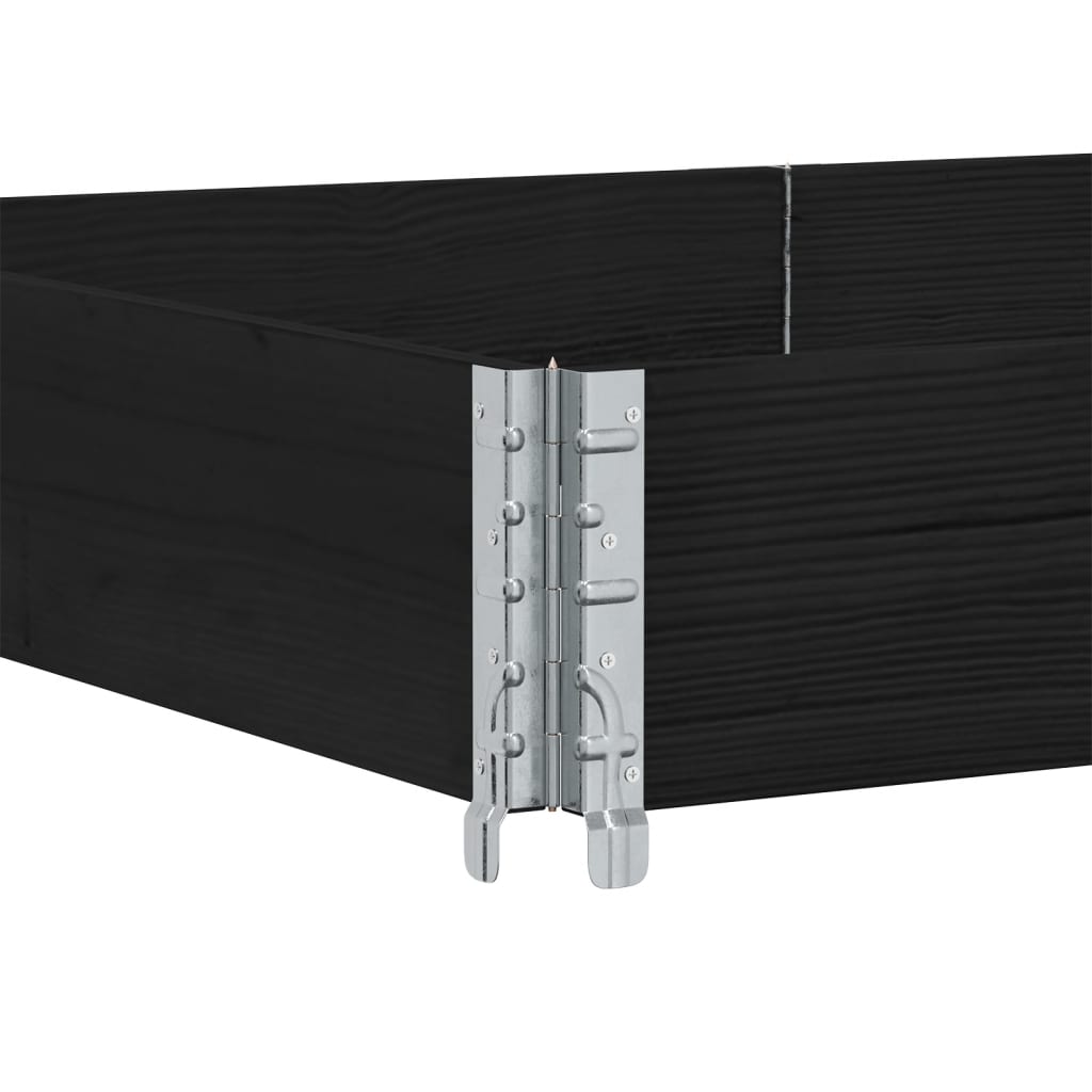 Fioriera da Giardino Nera 150x100 cm in Legno Massello di Pino - homemem39