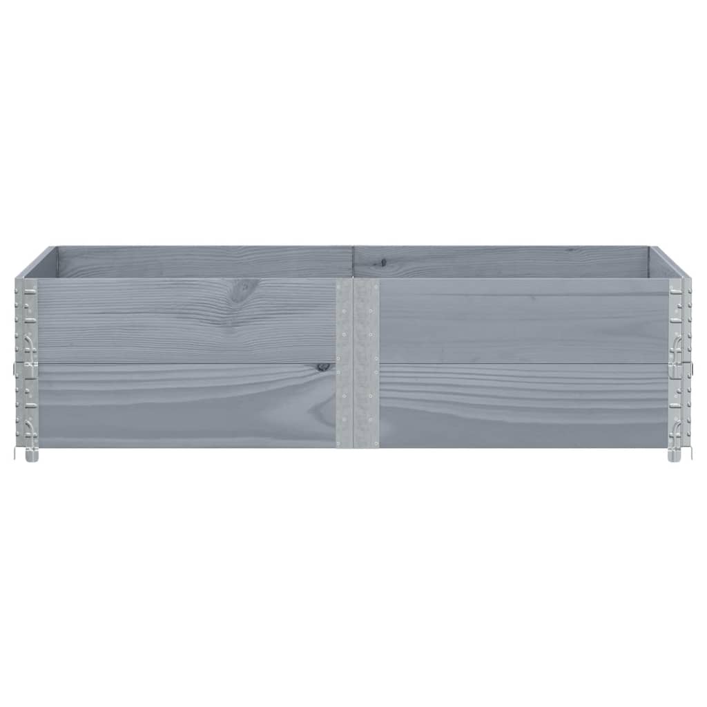 Fioriera da Giardino Grigia 150x100 cm Legno Massello di Pino | homemem39