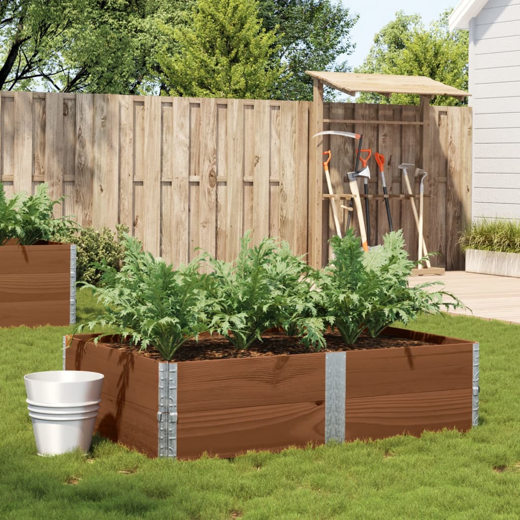 Fioriera da Giardino Marrone 150x100 cm Legno Massello di Pino | homemem39