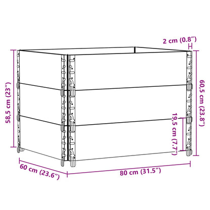 Fioriera da Giardino 80x60 cm in Legno Massello di Pino | homemem39